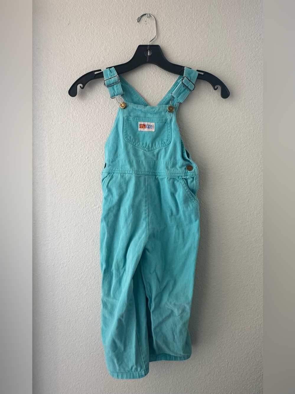 McKids Vintage 90s Teal Overalls 4T